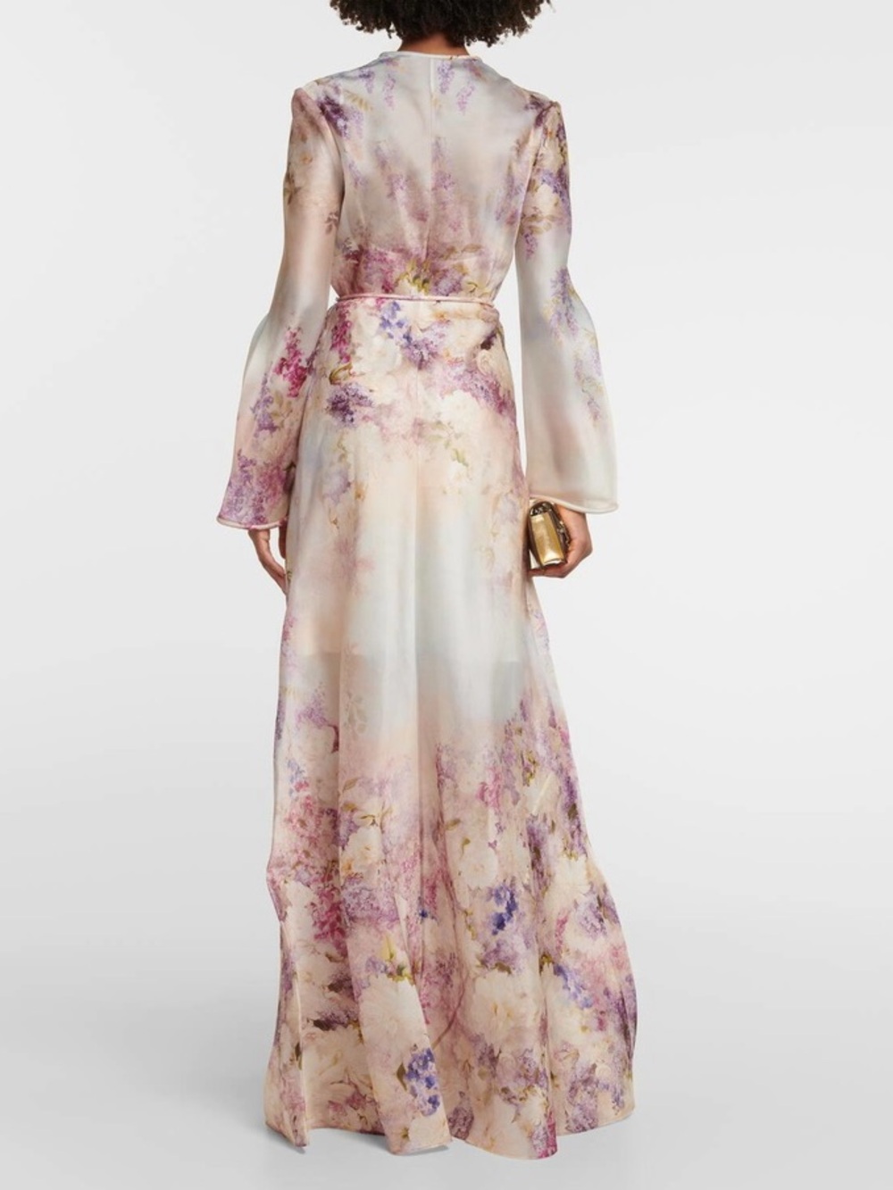 Zimmermann Pastel Floral Maxi Dress in Pink, Purple and Cream - Picture 2 of 7